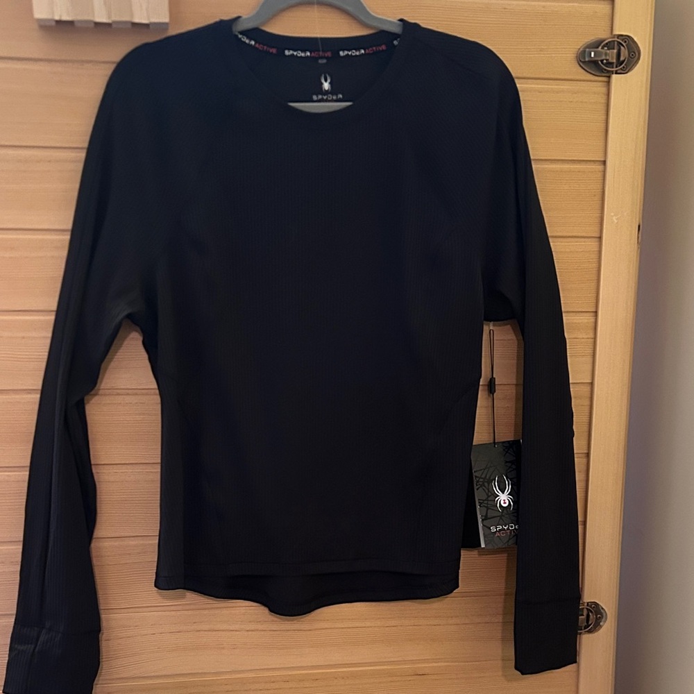 Spyder Black Long Sleeve Performance Shirt